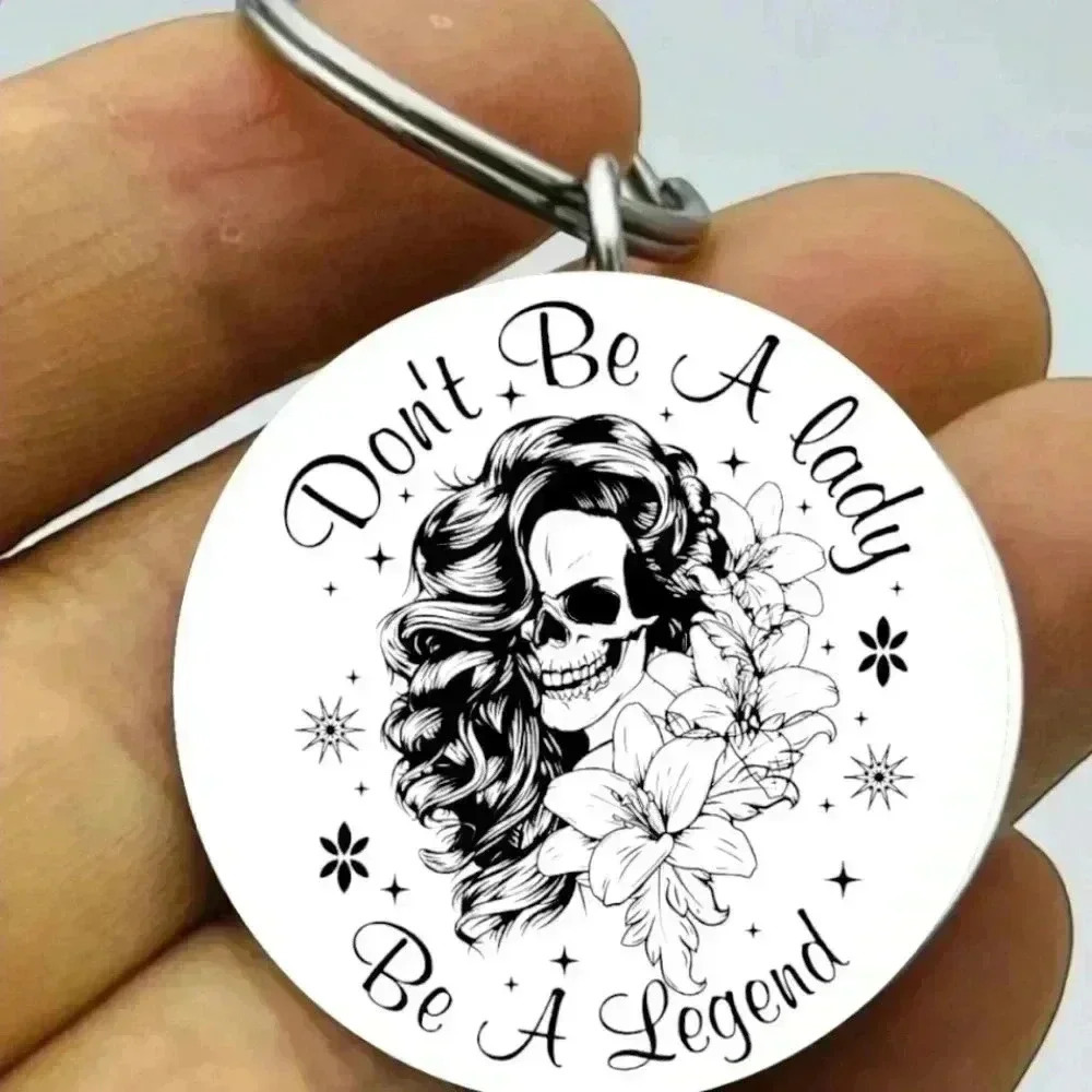 Be a legend hot art skull Keychain